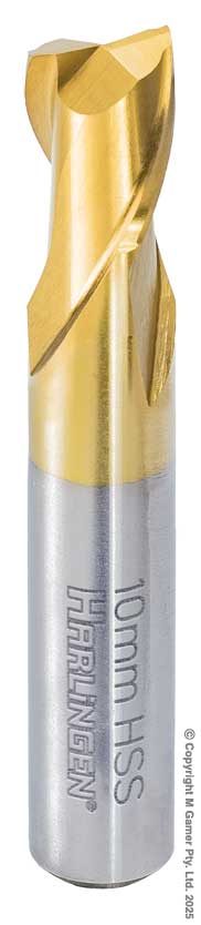 10mm Two Flute End Mill - HSS